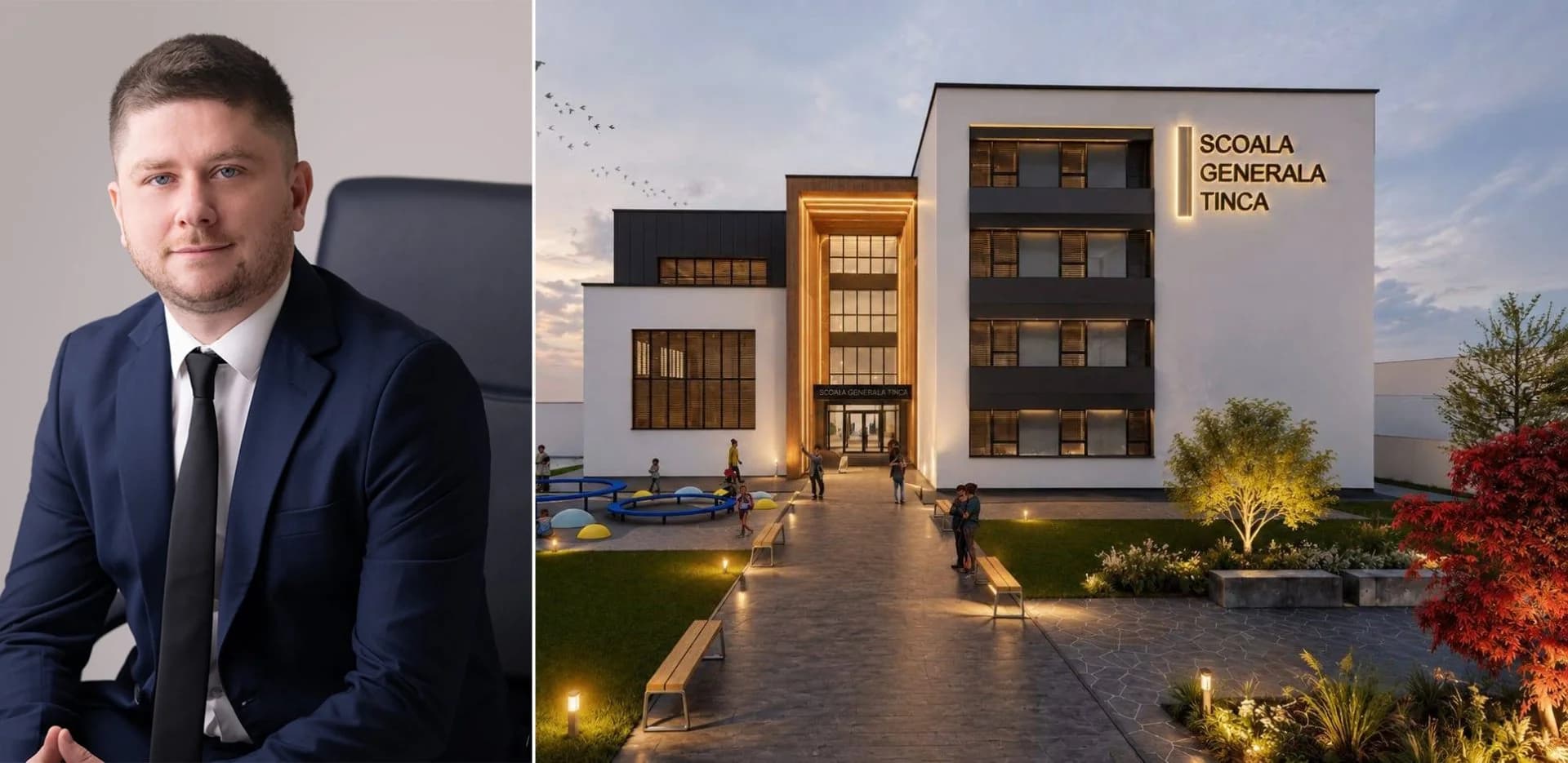 Vlad Popa anunță proiectarea unei noi școli generale în Tinca. Clădirea ar urma să aibă 18 săli de clasă și sală de sport